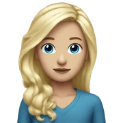 Blonde hair blue eyes sticker