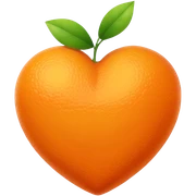 orange heart sticker