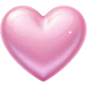 Glossy sparkly pastel pink heart sticker