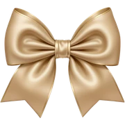 Beige bow sticker