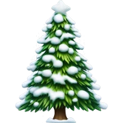 christmas tree with snow sticker