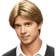 smiling boy in white shirt sticker