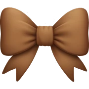 Cute brown bow sticker