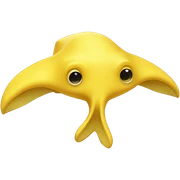 yellow stingray toy sticker