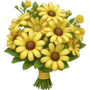yellow bouquet  sticker