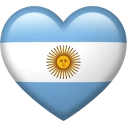 Un corazón con los colores de la bandera Argentina  sticker