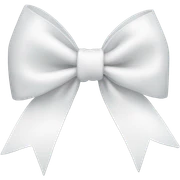 White bow sticker
