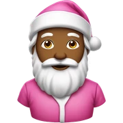 santa clause wearing pink clothes  sticker