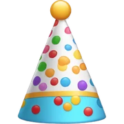 Birthday party hat sticker
