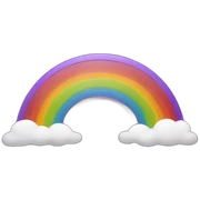 rainbow with 7 colors sticker
