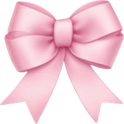 light pink ribbon bow sticker