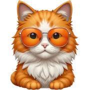Cat with sunglasses sticker