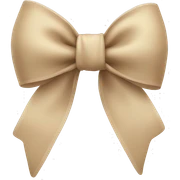 Beige bow sticker