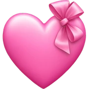 pink heart with a bow  sticker