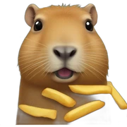 capybara-eat-Frenchfries sticker