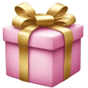 Pink and white Christmas present  sticker