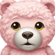 pastel pink teddy bear sticker