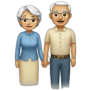 pareja de ancianos sticker