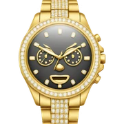 Gold watch with diamonds sticker