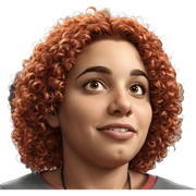 realistic portrait of redhead sticker