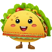 Tacoman la taco character  sticker