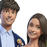 happy couple in nature sticker