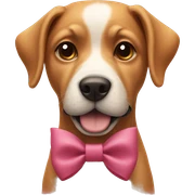 Dog with a bow  sticker