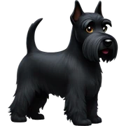Black Scottie dog sticker
