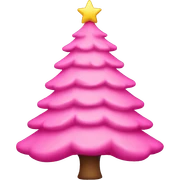 Pink crismas tree sticker