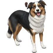realistic dog indoors portrait sticker