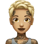 Tattooed girl sticker