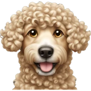 dog curly sticker