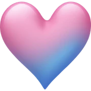 Pink and blue heart  sticker