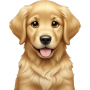 Golden retriever puppy sticker