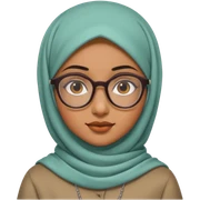 Indian girl with hajab and glasses sticker