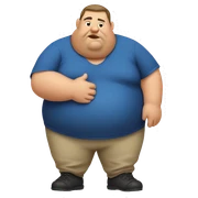 Fat man sticker
