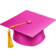 Pink graduation cap sticker