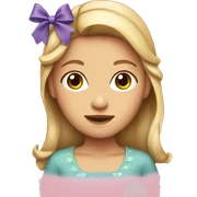 girl with bow sticker