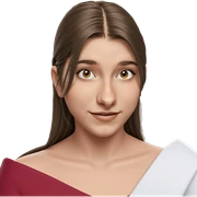 smiling girl with long hair sticker