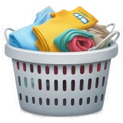 Laundry basket sticker