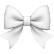 White bow  sticker