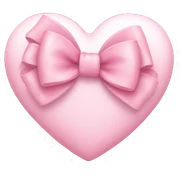 light pink heart with a bow sticker