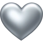 silver heart  sticker