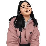 smiling girl with black hair sticker
