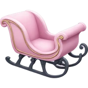 light pink sleigh sticker