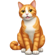 Orange cat sticker