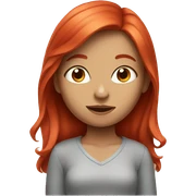 Girl with red hair sticker