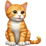 Orange tabby kitten sitting sticker