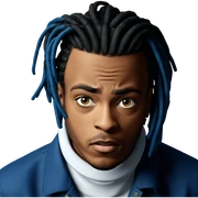 male portrait with dreadlocks sticker