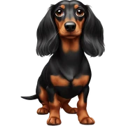 dachshund long hair sticker